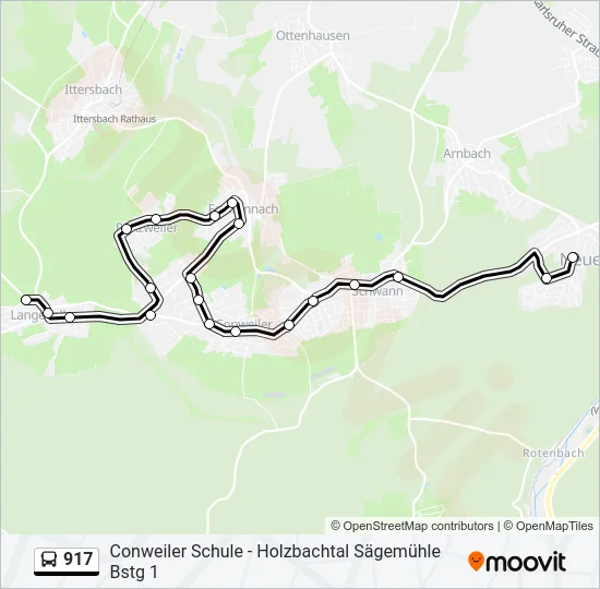 917 Bus Line Map