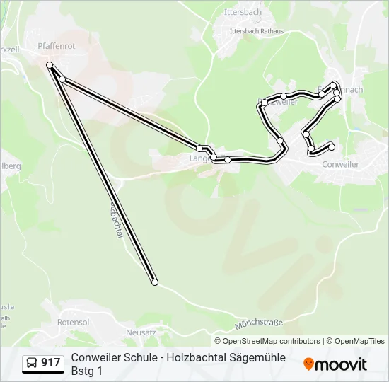 917 Bus Line Map