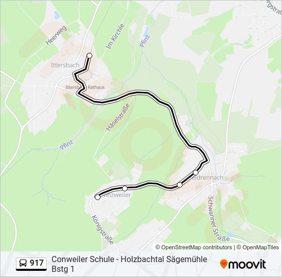 917 Bus Line Map