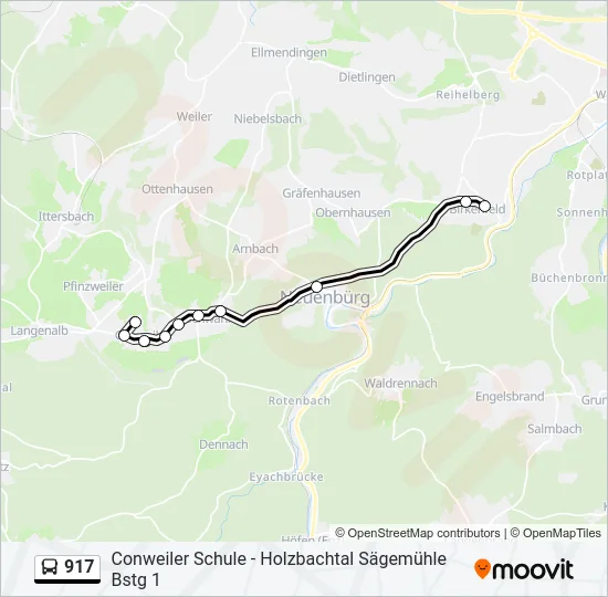 917 Bus Line Map