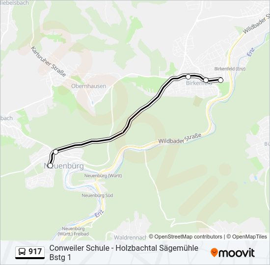 917 Bus Line Map