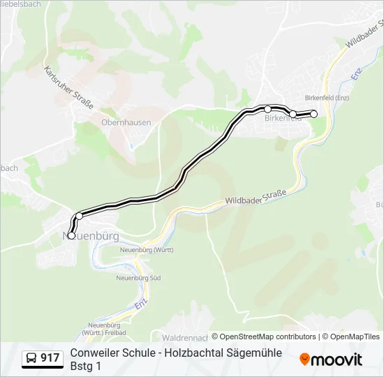 917 Bus Line Map