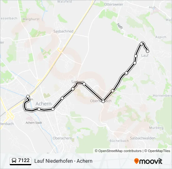 7122 Bus Line Map