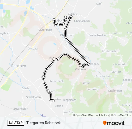 7124 Bus Line Map