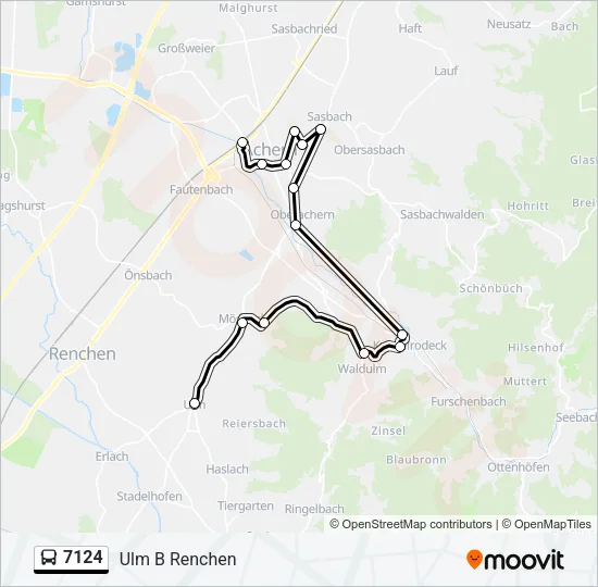 7124 Bus Line Map