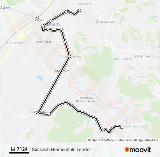 7124 Bus Line Map