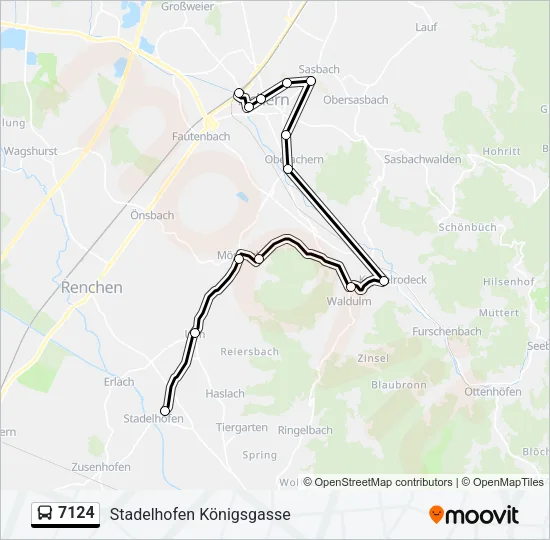 7124 Bus Line Map