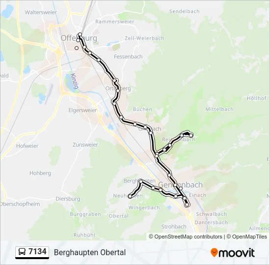 7134 Bus Line Map