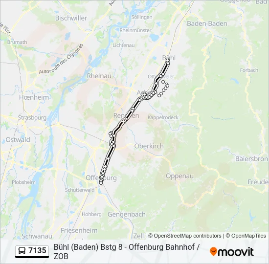 7135 Bus Line Map