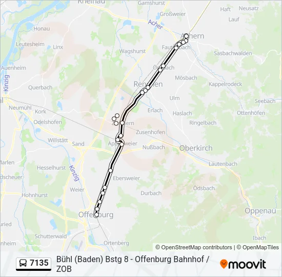 7135 Bus Line Map