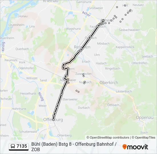 7135 Bus Line Map