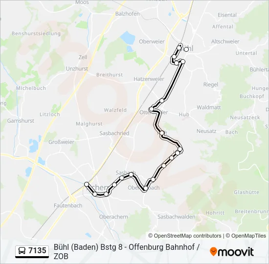 7135 Bus Line Map