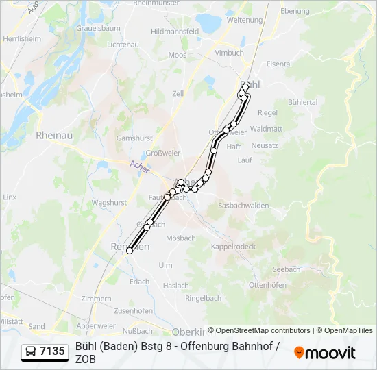 7135 Bus Line Map