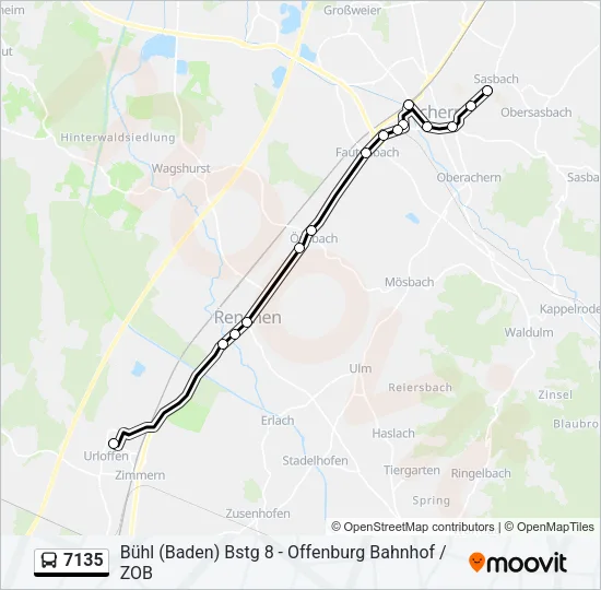 7135 Bus Line Map