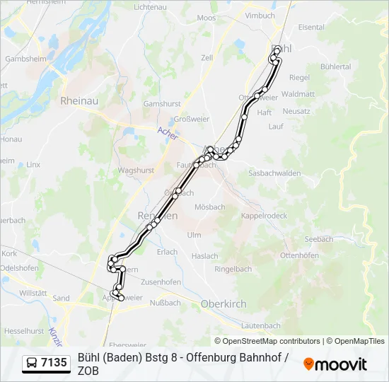 7135 Bus Line Map