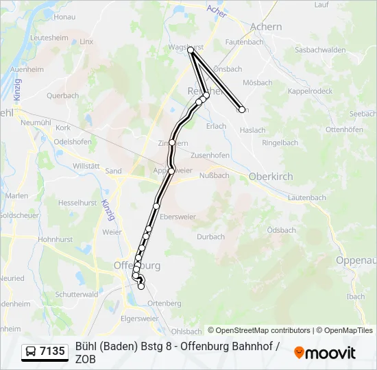 7135 Bus Line Map