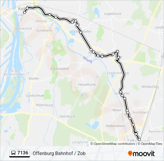 7136 Bus Line Map