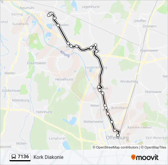 7136 Bus Line Map