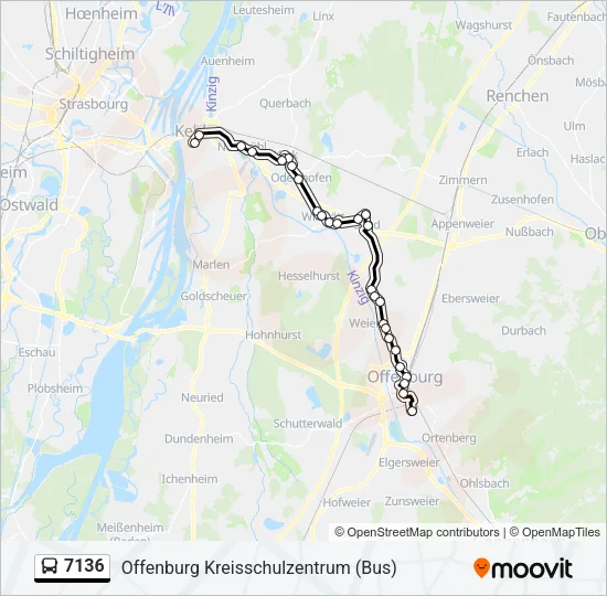 7136 Bus Line Map