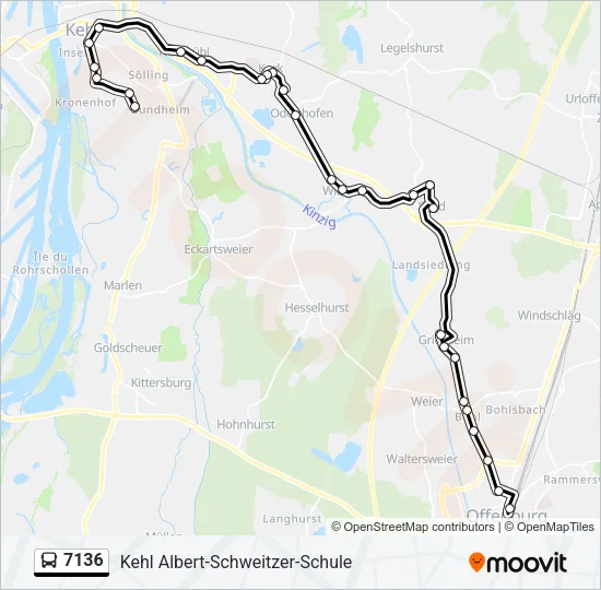 7136 Bus Line Map