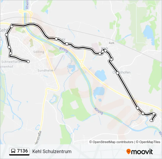 7136 Bus Line Map