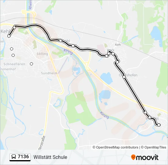 7136 Bus Line Map