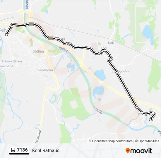 7136 Bus Line Map