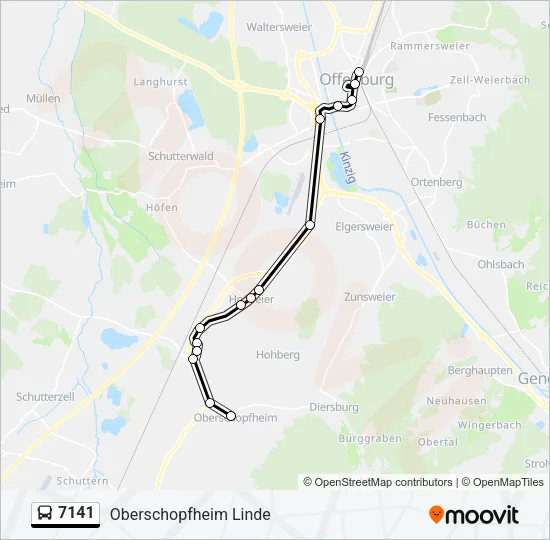 7141 Bus Line Map