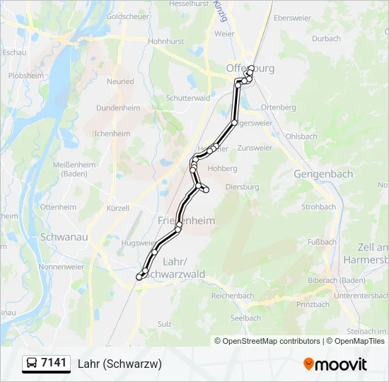 7141 Bus Line Map