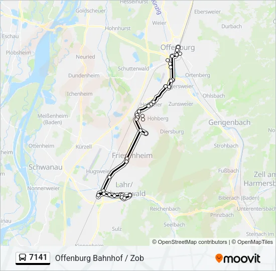 7141 Bus Line Map