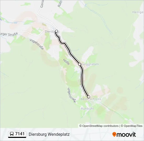 7141 Bus Line Map