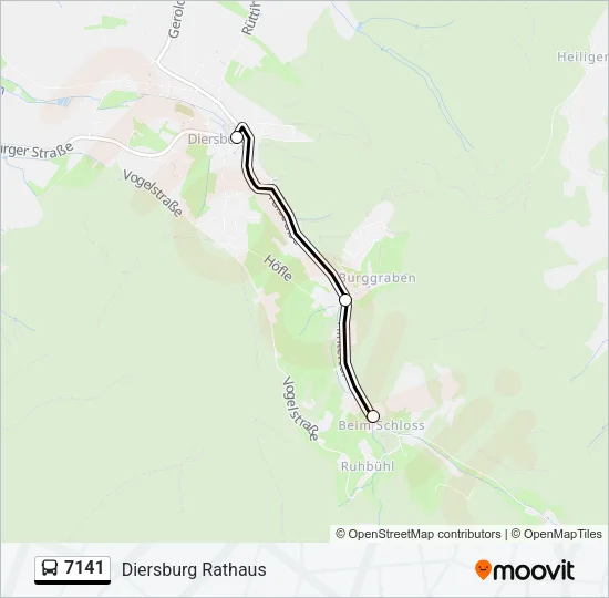 7141 Bus Line Map