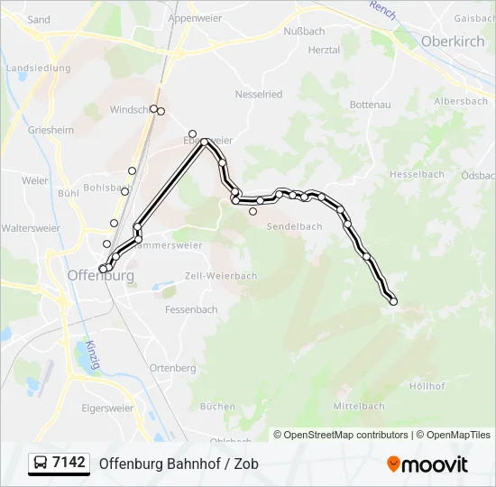 7142 Bus Line Map