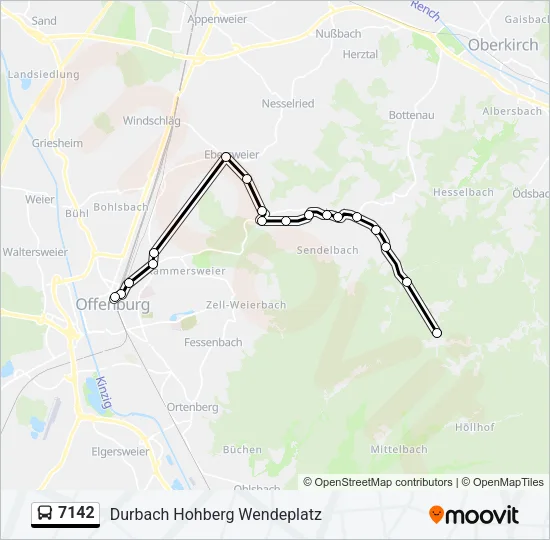 7142 Bus Line Map