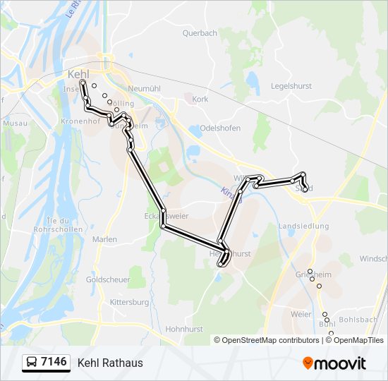 Buslinie 7146 Karte