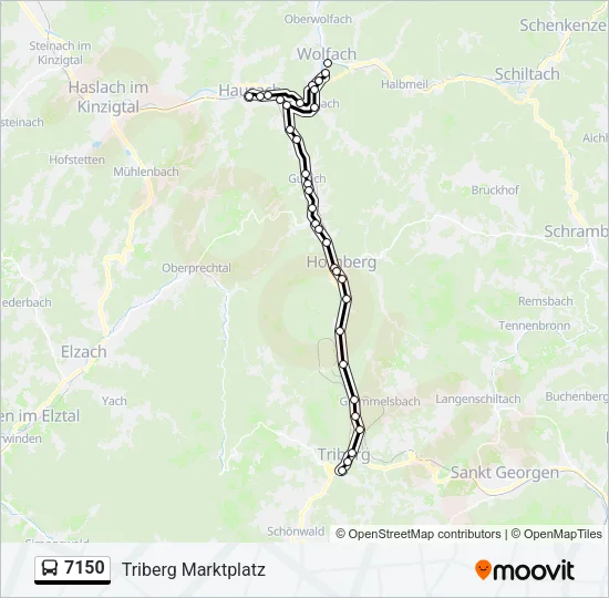 7150 Bus Line Map