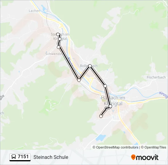 7151 Bus Line Map