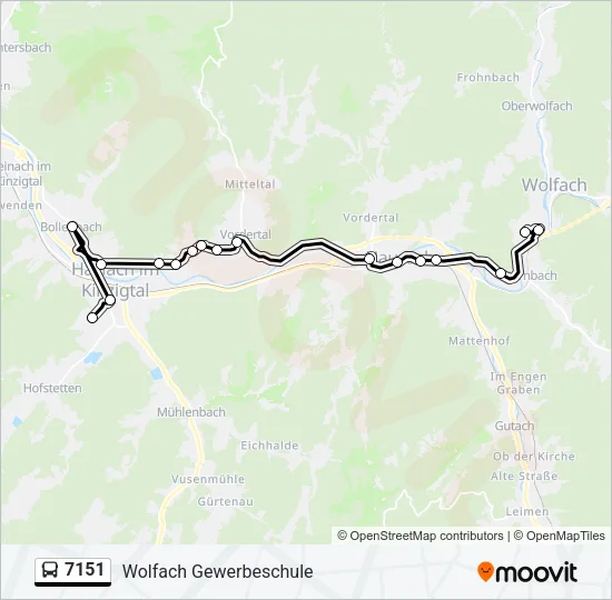 7151 Bus Line Map