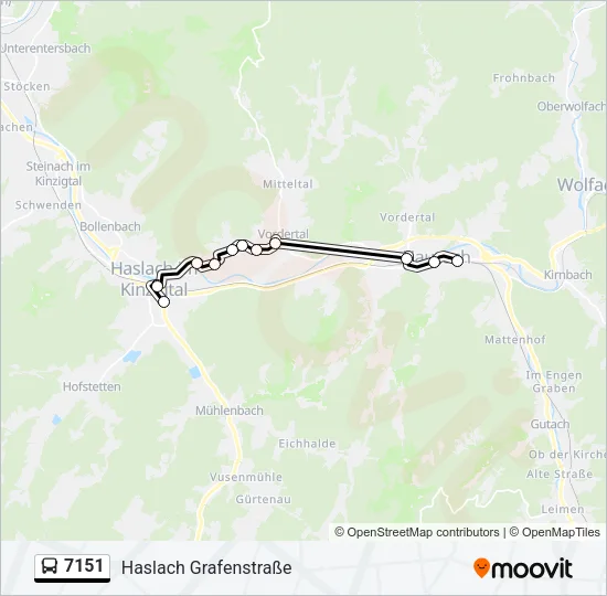 7151 Bus Line Map