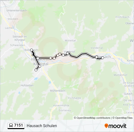 7151 Bus Line Map