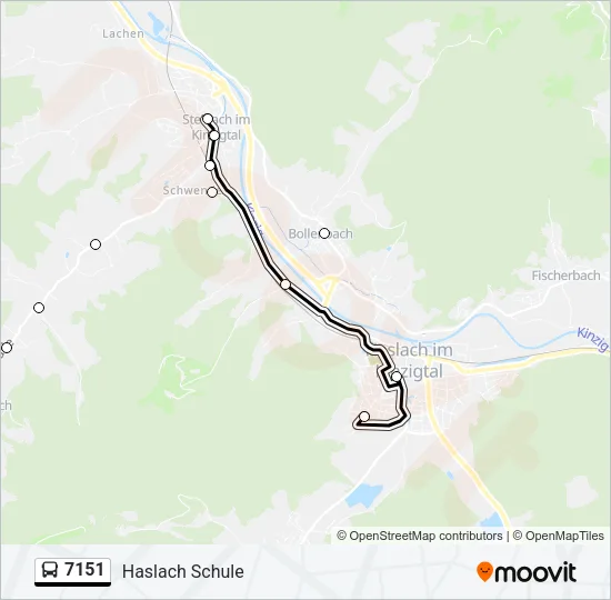 7151 Bus Line Map