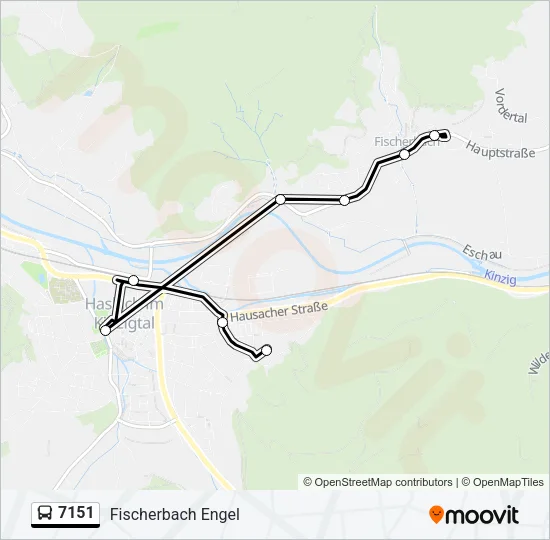7151 Bus Line Map