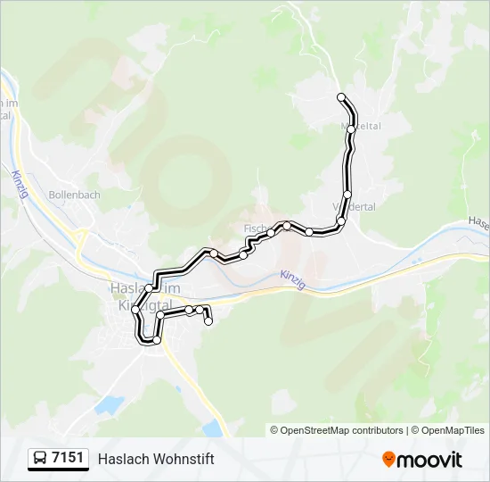 7151 Bus Line Map