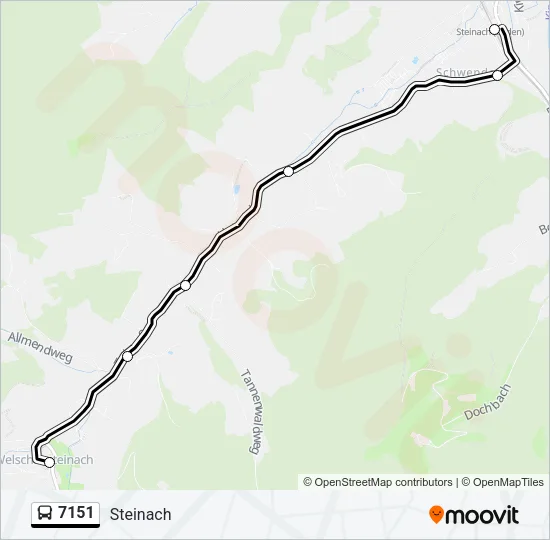 7151 Bus Line Map