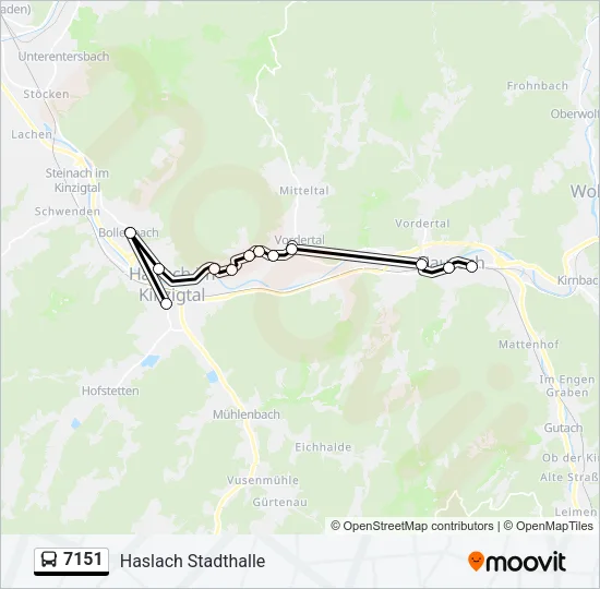 7151 Bus Line Map