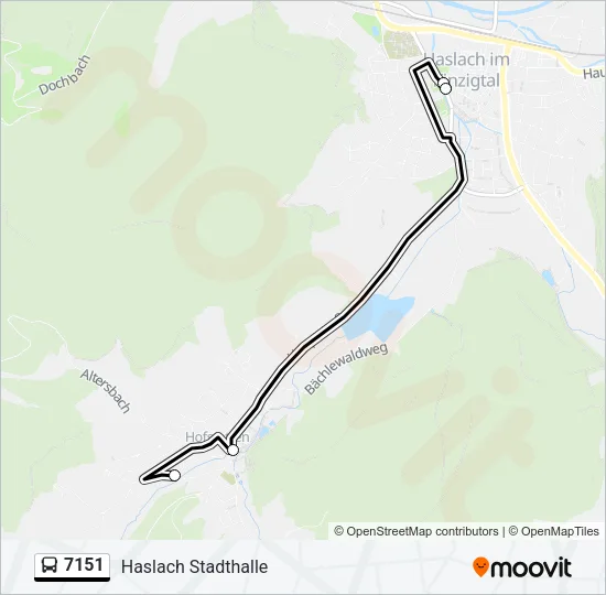 7151 Bus Line Map