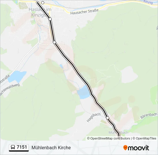 7151 Bus Line Map