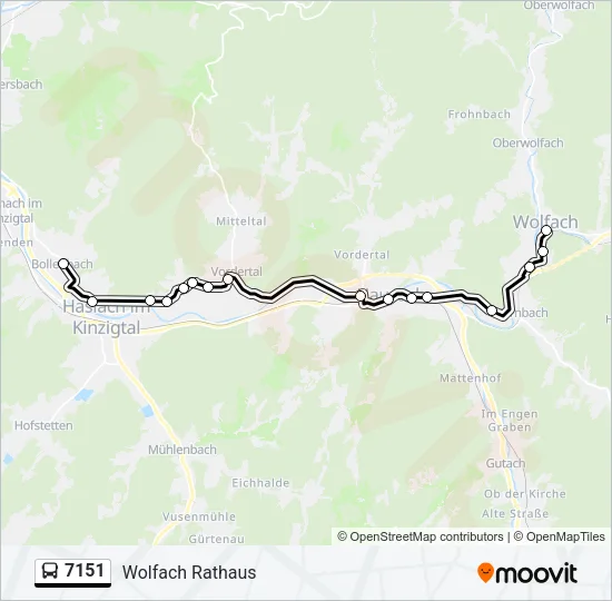 7151 Bus Line Map