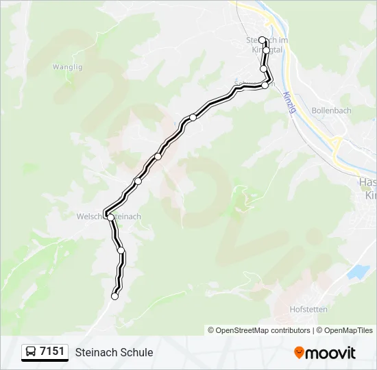 7151 Bus Line Map