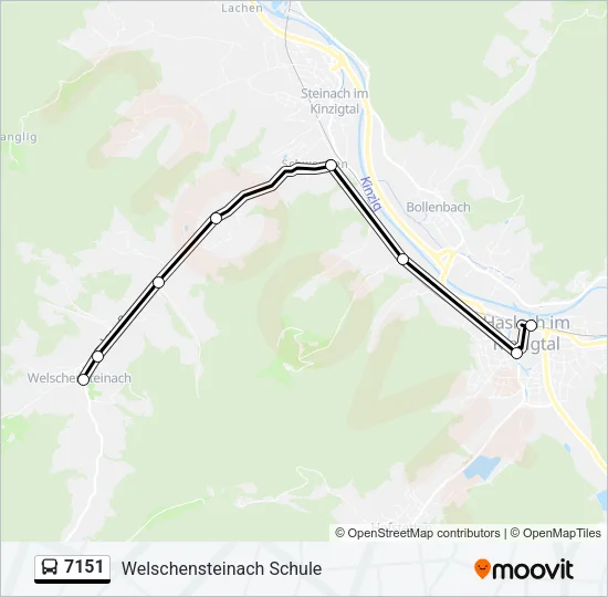 7151 Bus Line Map